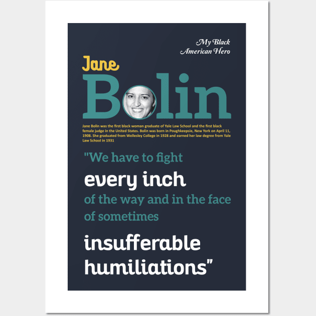 Jane Bolin Quotes Wall Art by ZUNAIRA